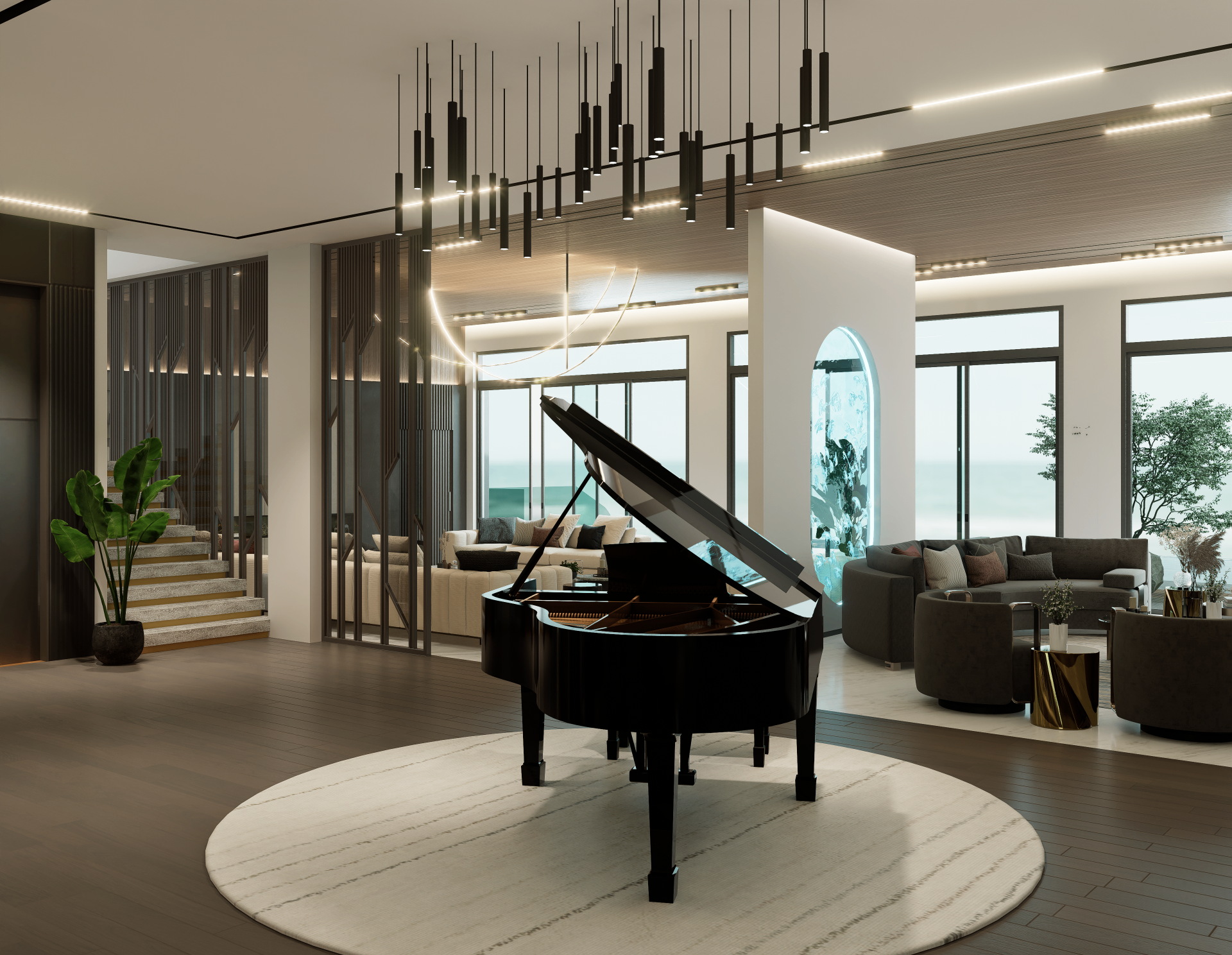 Double-Height Living Room